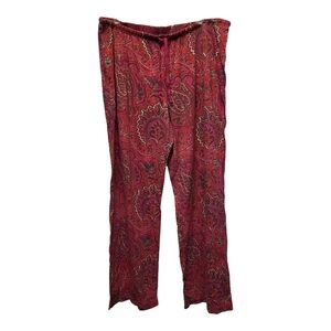 Gilligan & O'Malley Rich Red Paisley Pajama Bottoms - Size XXL